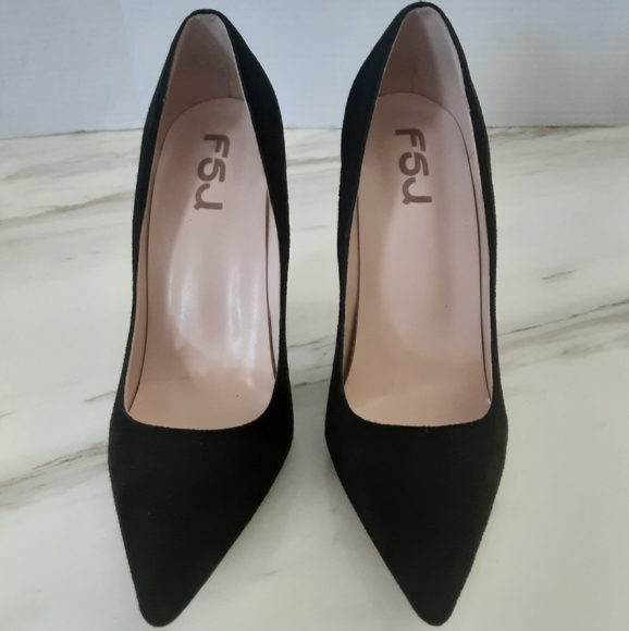 FSJ Trendy Pointed Toe High Heel Gold Metal Chain Pumps Sz 11 - Picture 7 of 10